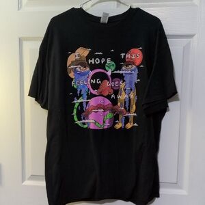 Gildan Black Hand Made T-Shirt with Colorful Graphic